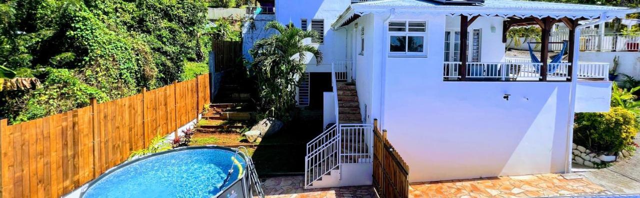 Villa Iguana, Duplex Paisible, Vue Magnifique Mer Et Rocher Du Diamant, Piscine Sainte-Luce Exterior foto